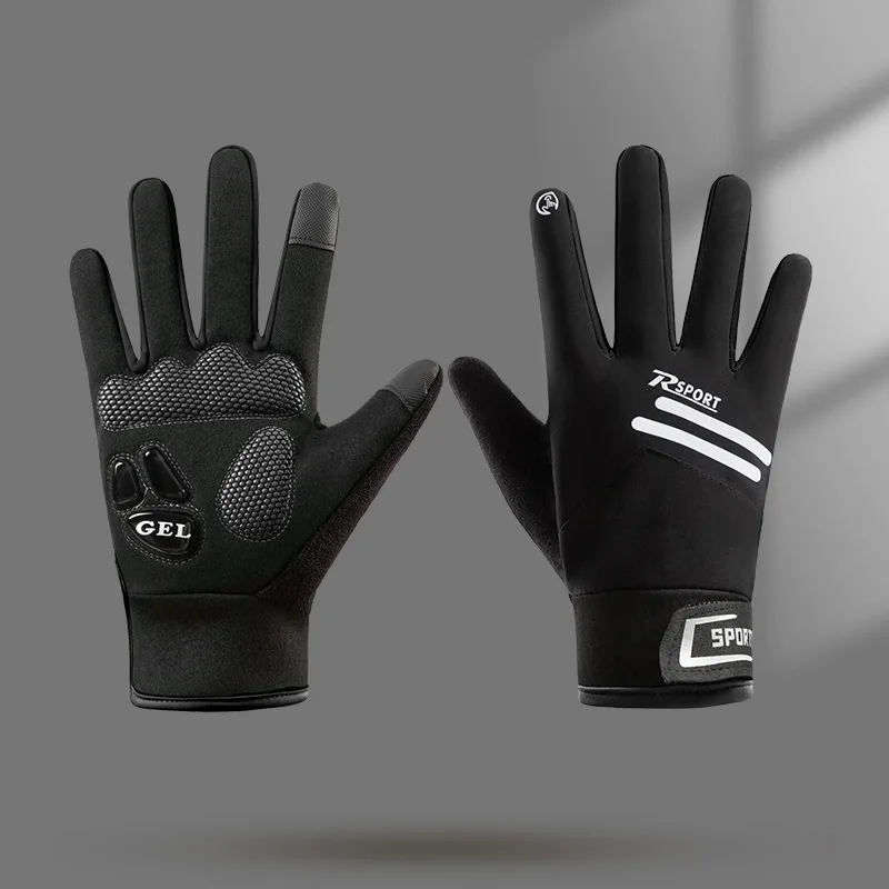 Guantes Térmicos antideslizantes para deportes al aire libre, manoplas cálidas de lana para esquí, bicicleta, motocicleta, Scooter, nieve, accesorios de Snowboard, Invierno