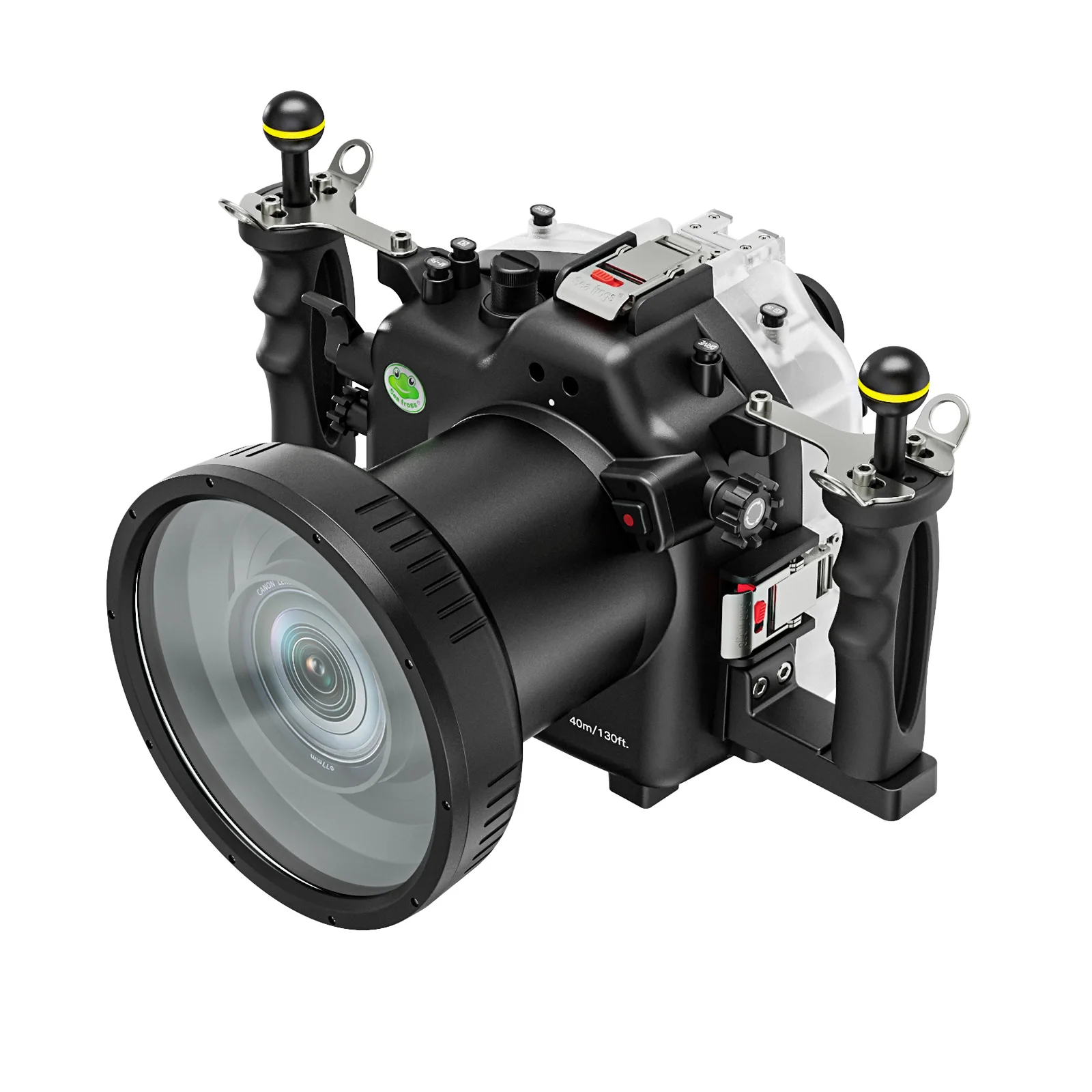 Seafrogs 40m waterproof Shell+FL100 Flat cylinder For Canon EOS R3 Underwater Photography Equipment Waterproof Camera Housing