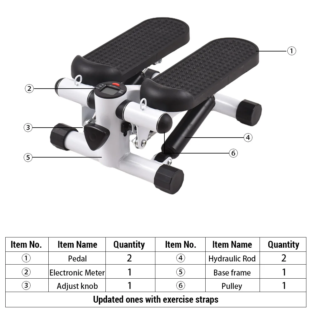 Steppers for Exercise Stair Stepper with Resistance Bands Mini Stepper with 220LBS Loading Capacity Fitness Equipment