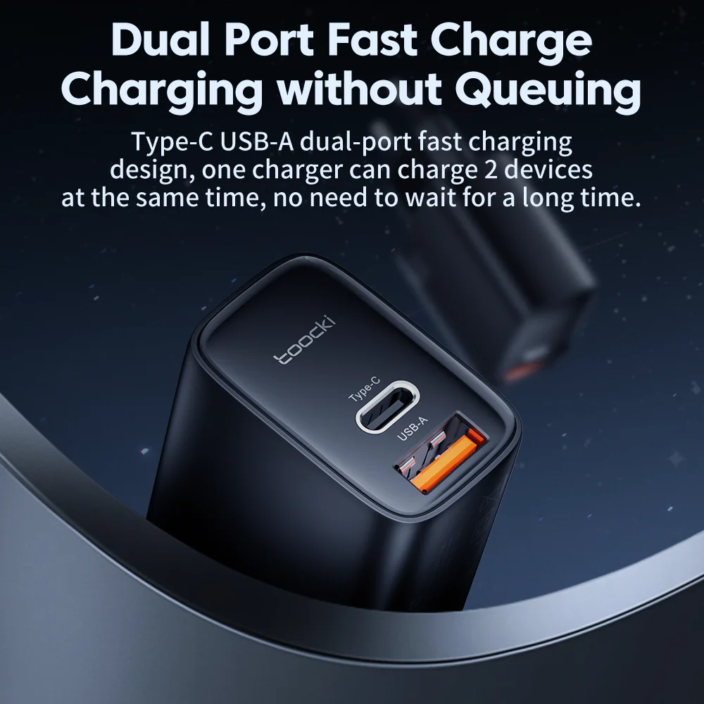 Toocki PD 33W USB C Charger For iPhone 14 13 Pro Max QC 3.0 USB Type C Fast Charge Charger For Xiaomi POCO Samsung Quick Charger