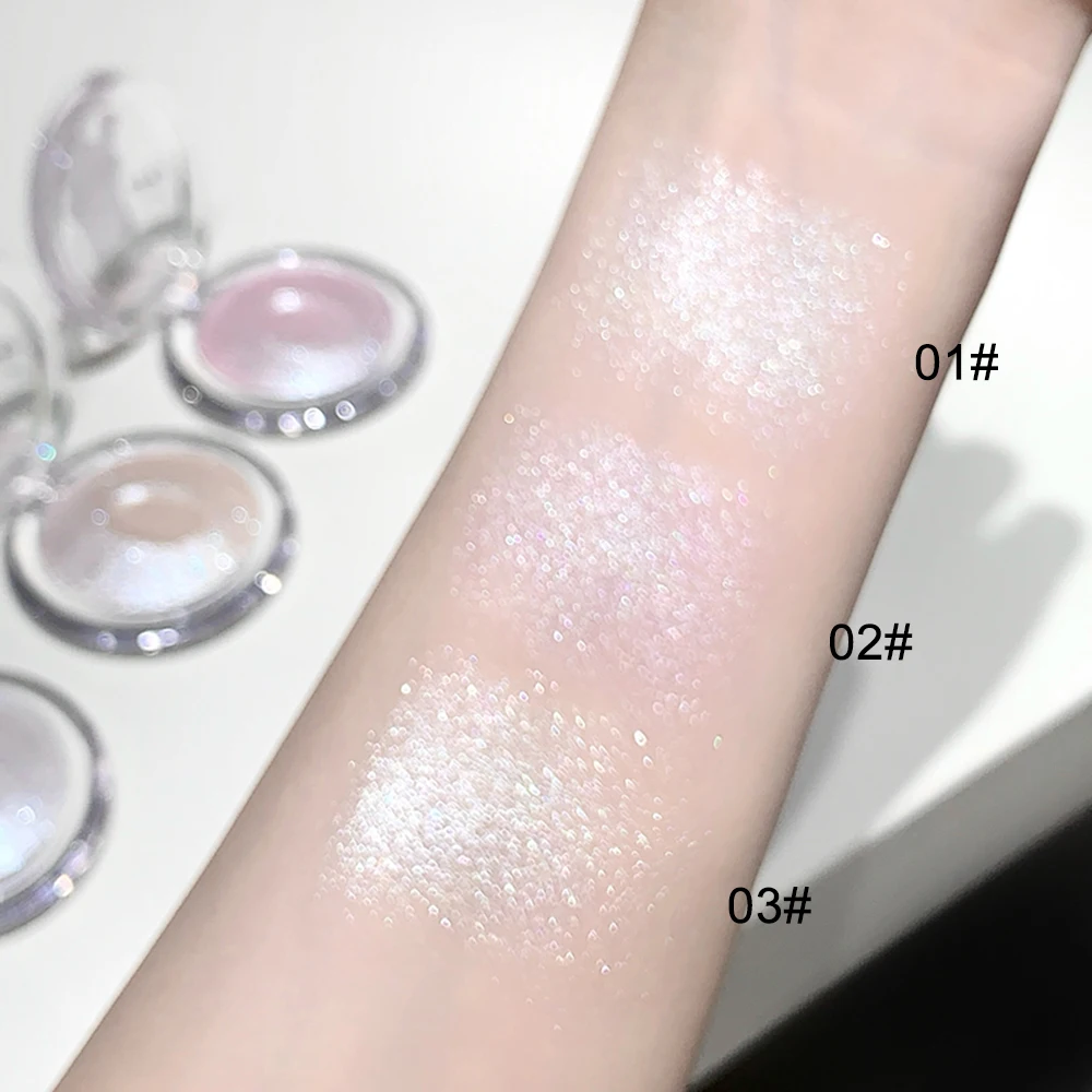 LEEINTO Cute Puppy High Gloss Powder Gloss Glitter Highlight Contour Palette Naturalny Połysk Konturowanie Trwały Lekki Delikatny