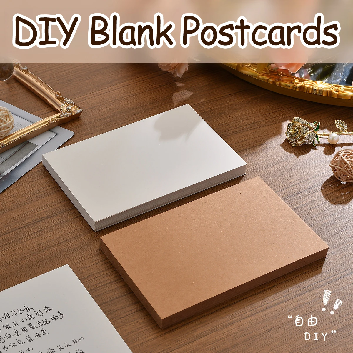50/100pcs Thickened Blank Hard Cards - Blank Craft Cards DIY Art Cards Flash Cards for DIY Drawing/Flash Cards/Host Notes