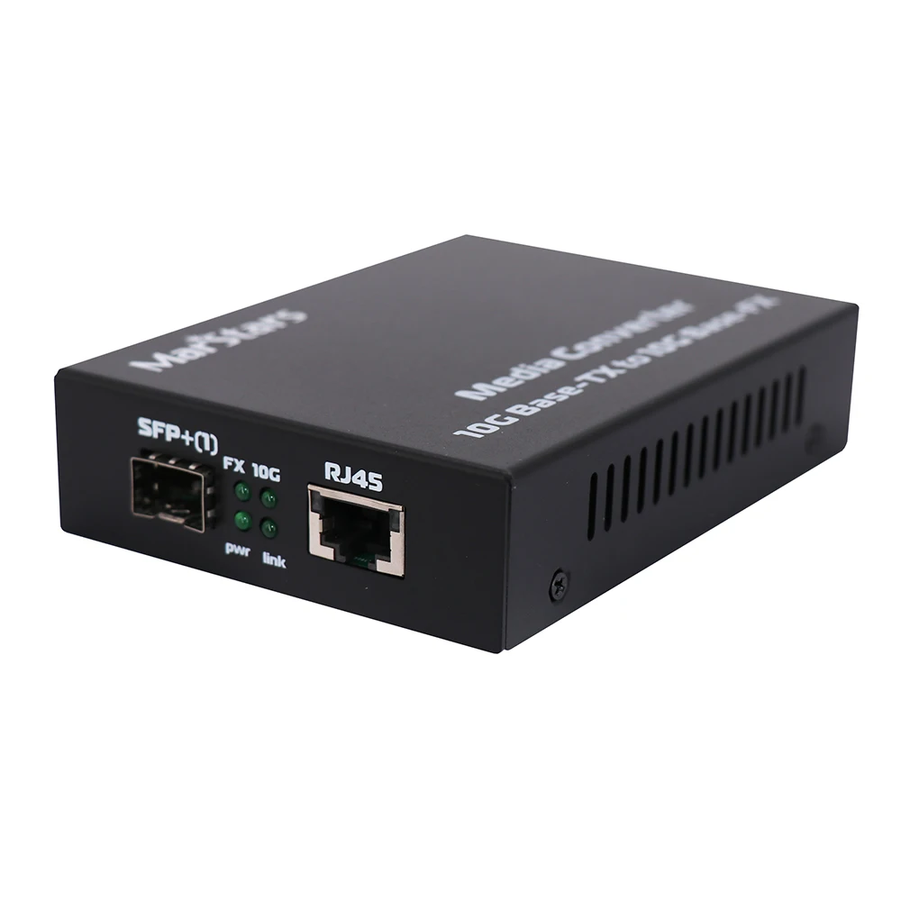 Marstars 10Gb Media Converter 10G SFP+ Fiber to UTP 10G OEO 3R fiber optic 2 SFP+ port media converter