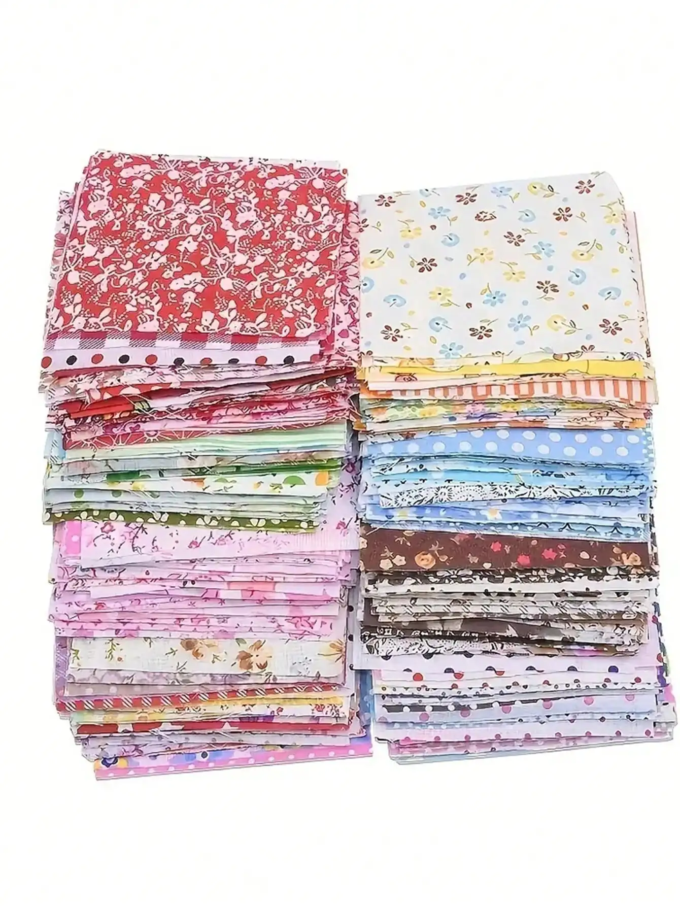 30pcs Random Cloth Set DIY Flower Cloth Head Pastoral Floral, Handmade Doll, Handmade Patchwork, Small Cloth