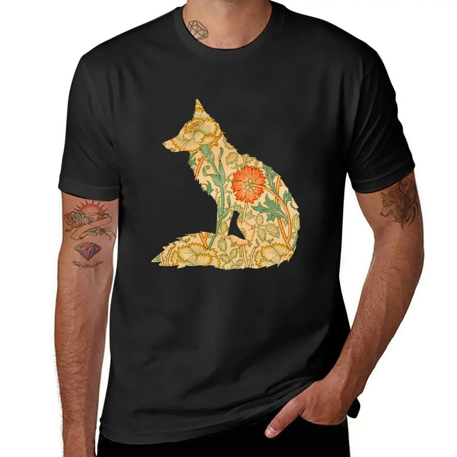 

William Morris Fox Florals T-Shirt blanks heavyweights mens cotton t shirts