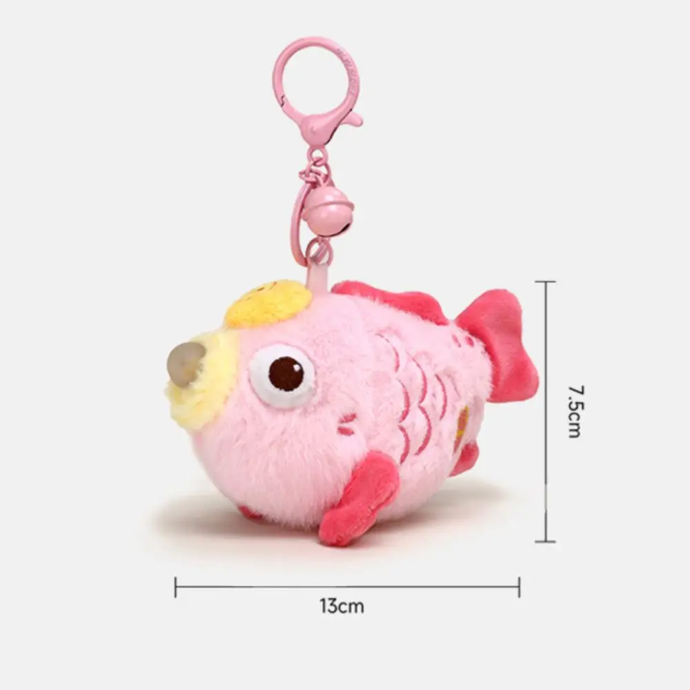 Home Ornaments CNY Carp Squezze Plush Pendant Good Luck Marriage Press Plush Keyring Happy Fluffy Traditonal Doll Keychain Girls