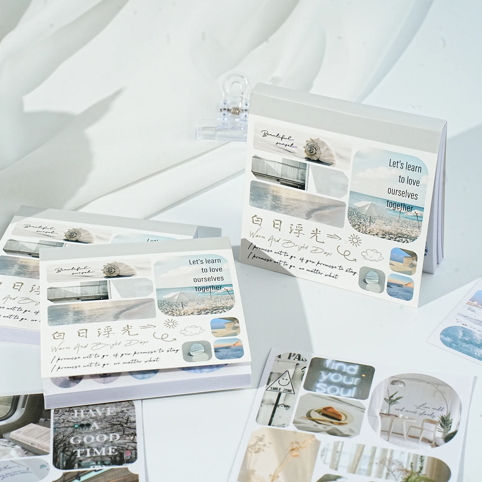 40pcs Ins Style Sticker Book - Tourism Landscape Theme Korean Stationery，Creative Scrapbooking Stickers，Junk Journal supplies