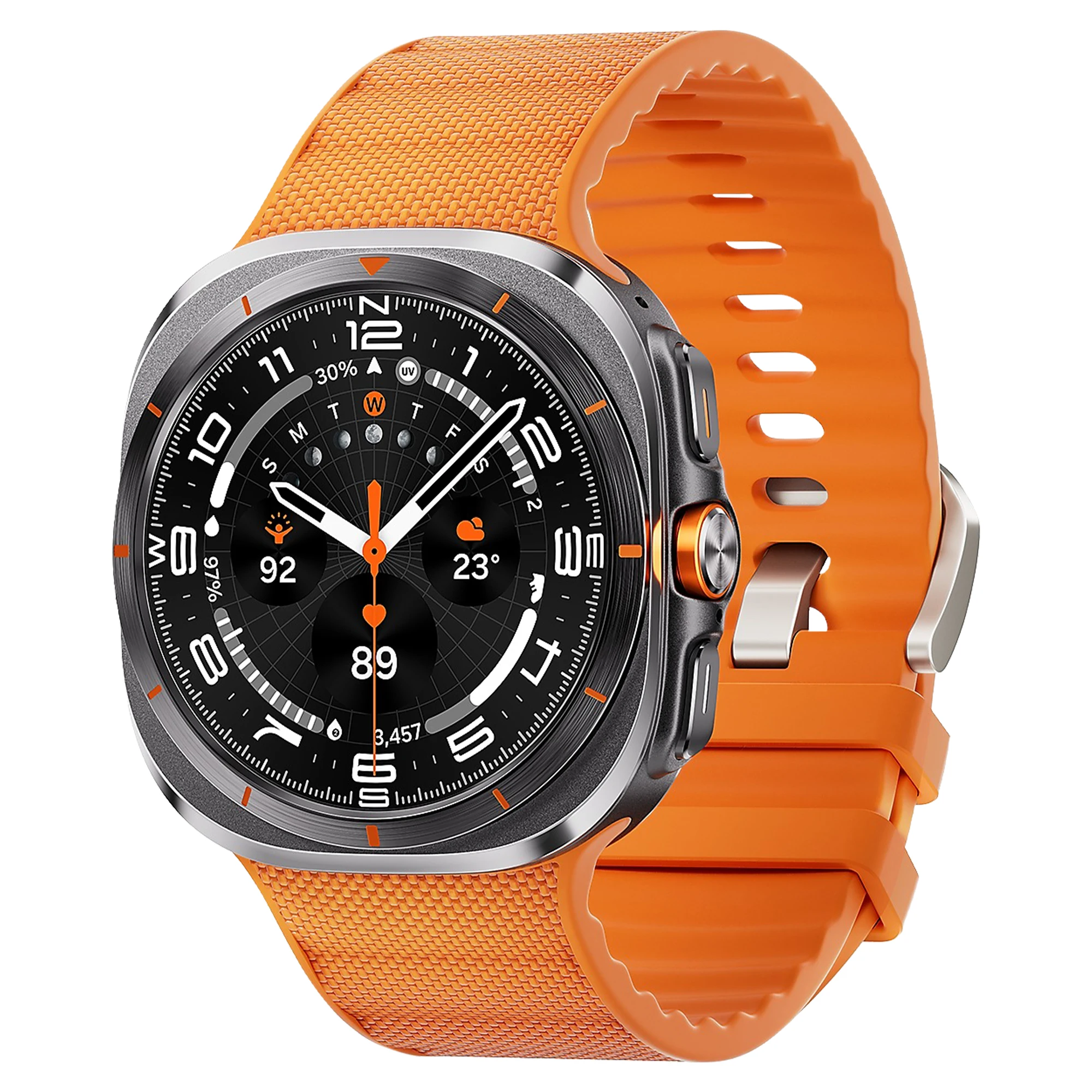 Official Silicone+Nylon band For Samsung Galaxy Watch Ultra Strap 47mm Functional sport belt Bracelet Galaxy Watch 7 Ultra 47 mm