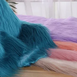 Imitation Fox Hair Fabric Encryption 9cm Long Fur Cotton Doll Fur Cloth DIY Interior Decoration Carpet Clothing Collar Fabric