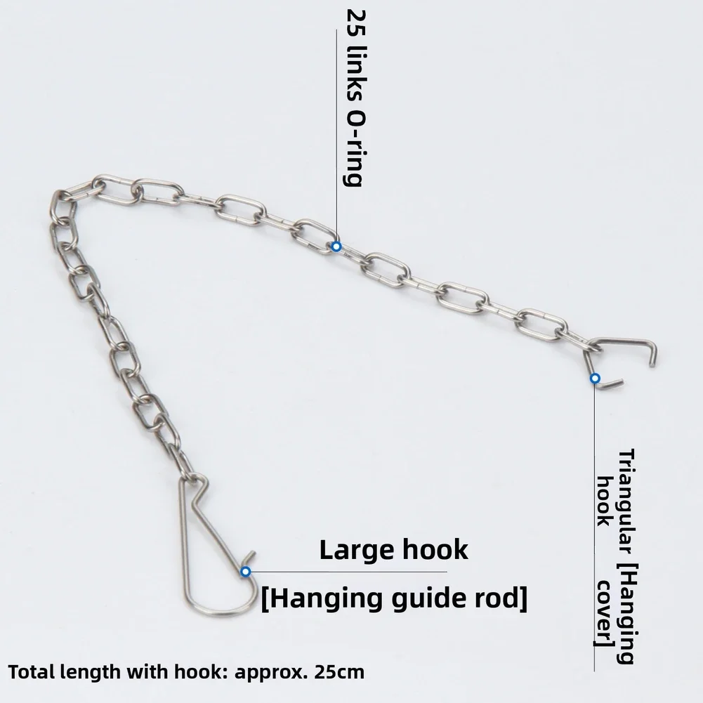 

Toilet Flush Valve Chain With Hook And Ring, 25cm Replacement Lift Chain For Toilet Tanks, Rust Resistant Drain Valve Accessory
