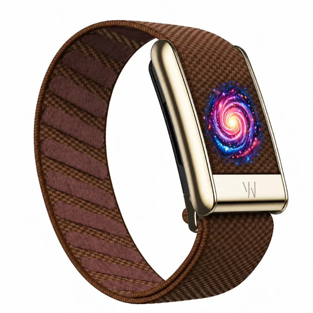 For WHOOP 5.0 MG Galaxy Vortex Pattern Nylon Woven Strap Sport Replacement Wristband Fashion Fitness Band