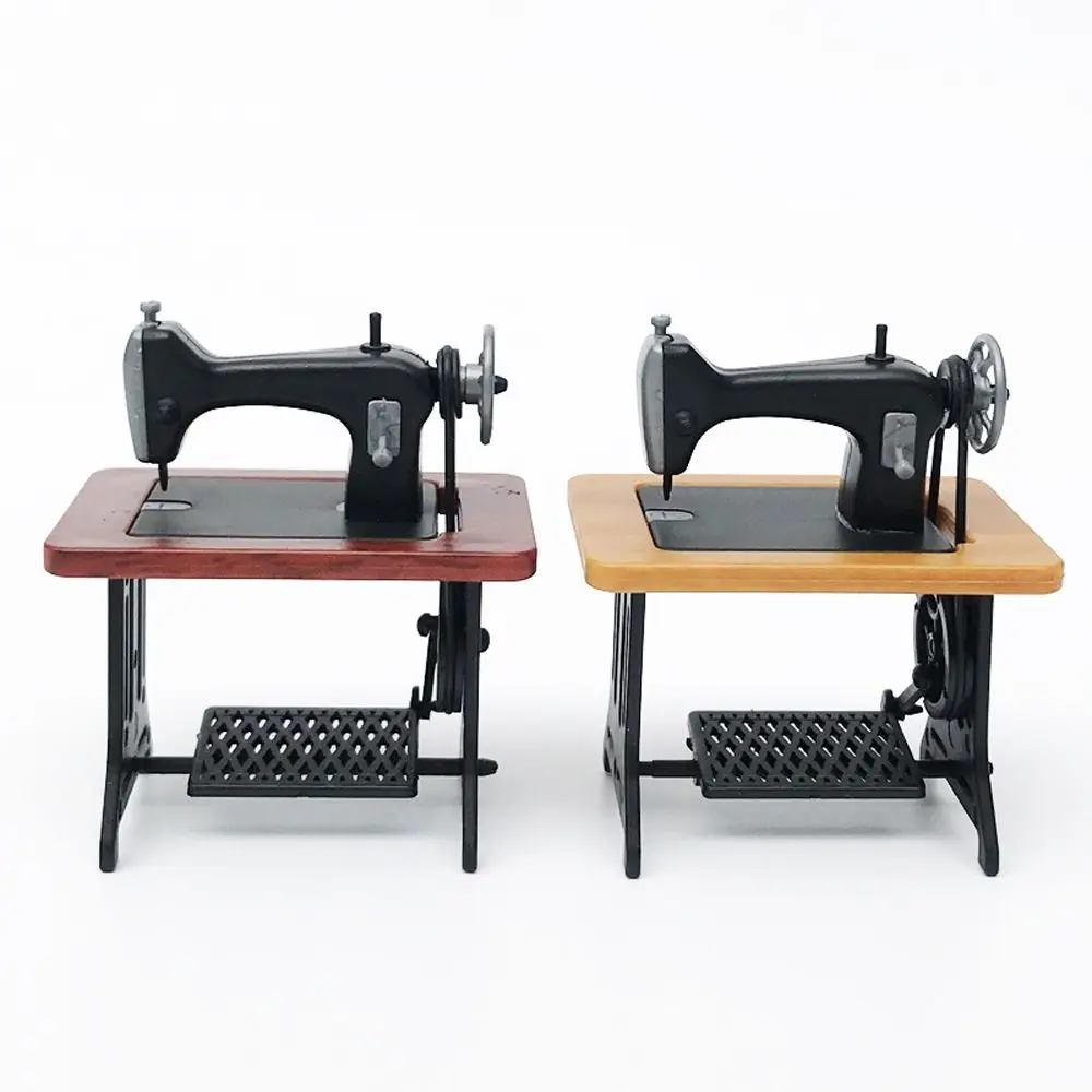 Decor Simulation Furniture Model ABS Dollhouse Furniture Toy Knitting Tool Model Sewing Machine Toy Miniature Furniture Toy