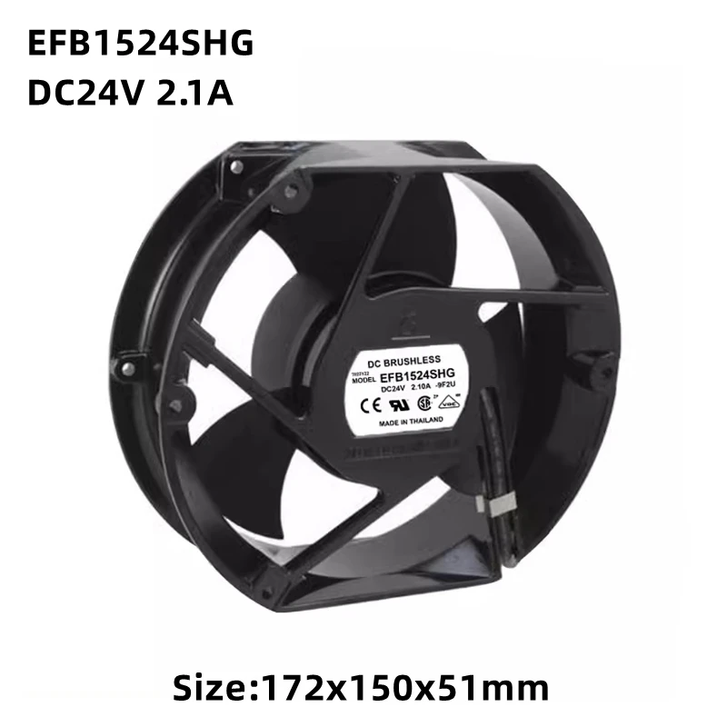 

Original EFB1524SHG 17cm 17251 DC24V 2.10A high airflow frequency converter ACS510/550 cooling fan