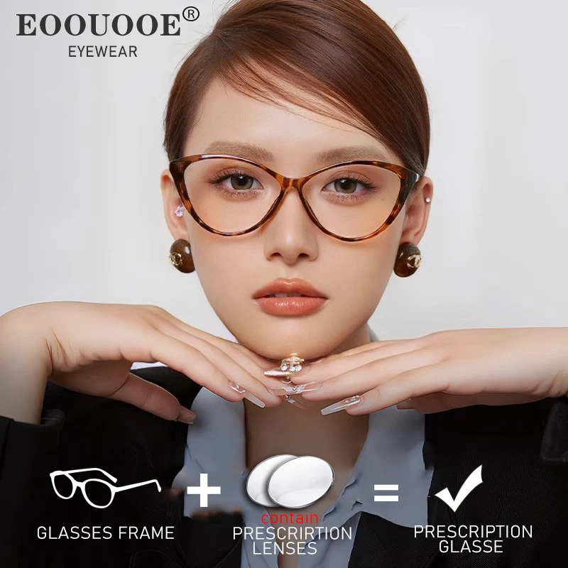 

TR90 Cat Optical Eyewear Women's Myopia Prescription Glasses Hyperopia Lenses Ocular Vision Reading Recipe Design Eyewear