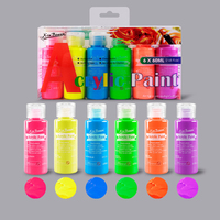 6-Color 60ml Acrylic Paint Set Macaron Color Waterproof Art Student Hand Drawn DiY Wall Painting Graffiti Fabric Plastic Paint