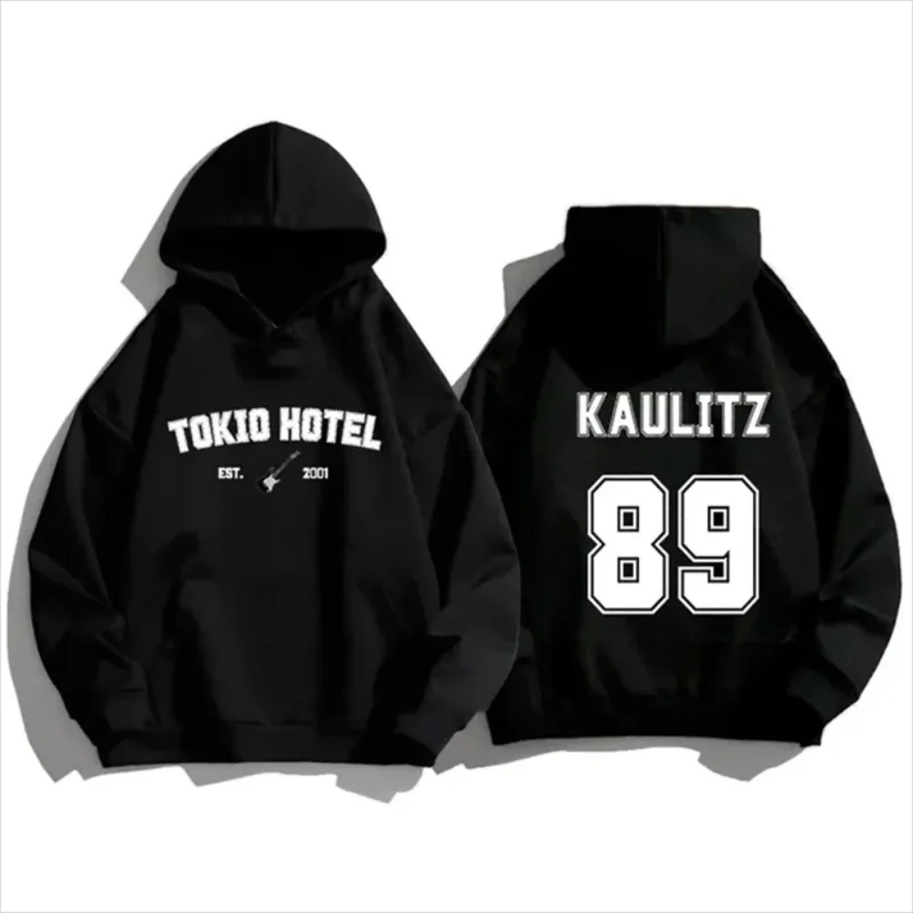 Tokio Hotel Unisex Teen Boy Girl Hoodie Kaulitz Fashion Fleece Luxury Hooded Sweatshirt Plain Autumn Print Men Women Pullover