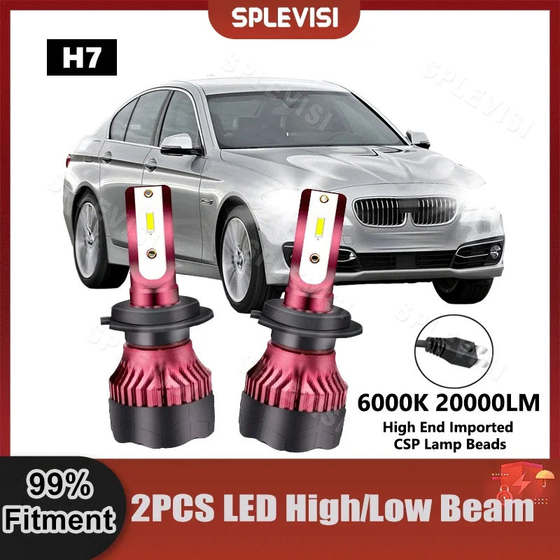 

300% Upgraded LED Headlight High/Low Beam For BMW 5 Series F10 F11 2010 2011 2012 2013 2014 2015 2016 Car Headlamp Bulbs