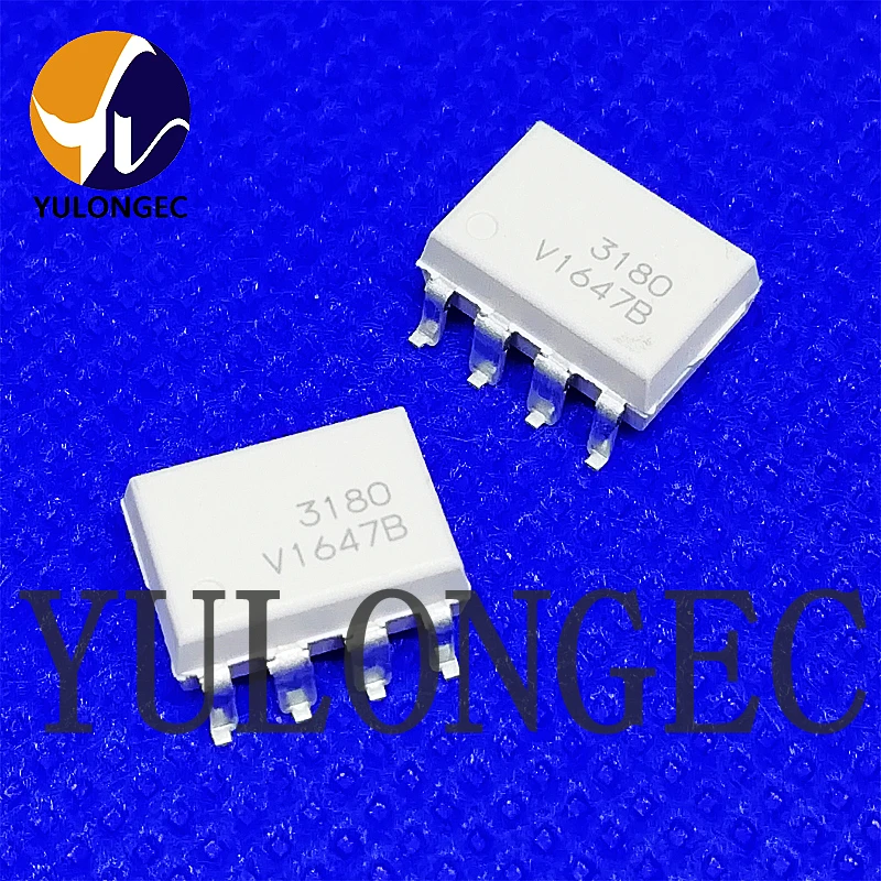 10PCS FOD3180SD 2 A Output Current High Speed MOSFET Gate Driver Optocoupler Chip SOP8