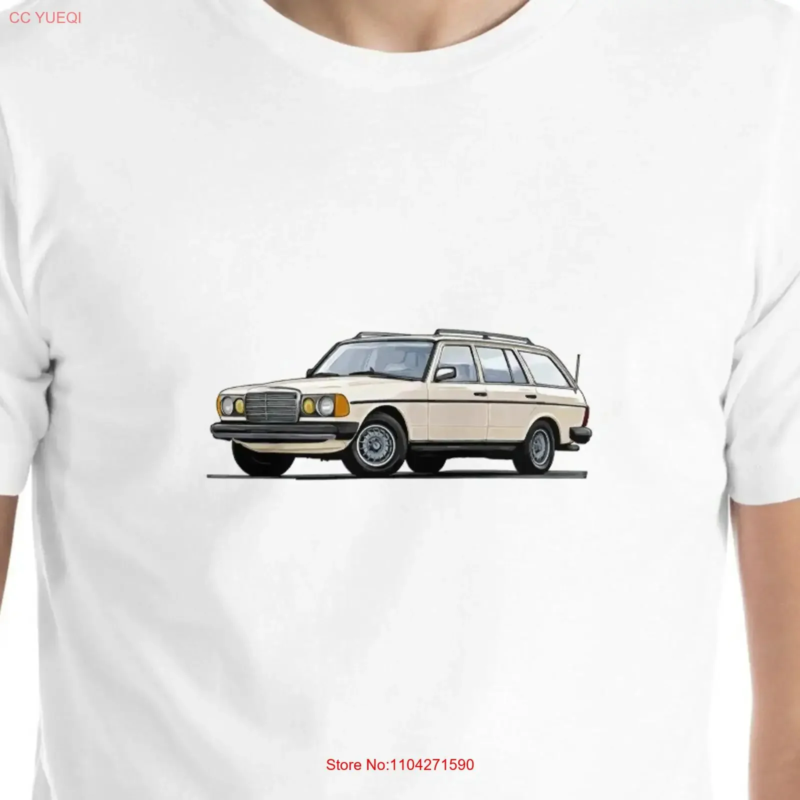 Tan W123 300TD Wagon T shirt Classic Car Enthusiast Gearhead Apparel for Him vintage Washed Soft fashion Comfortable Slightly