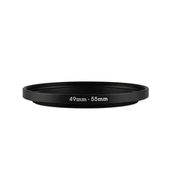 Aluminum Black Step Up Filter Ring 49mm-55mm 49-55 mm 49 to 55 Filter Adapter Lens Adapter for Canon Nikon Sony DSLR Camera Lens