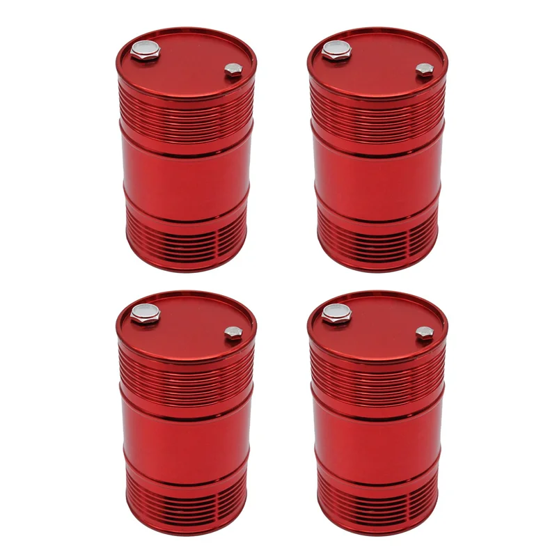 ABWE-4X contenedor de tanque de combustible de tambor de aceite de Metal para 1/10 RC4WD D90 SCX10 Rock Crawler RC accesorios de decoración de coche