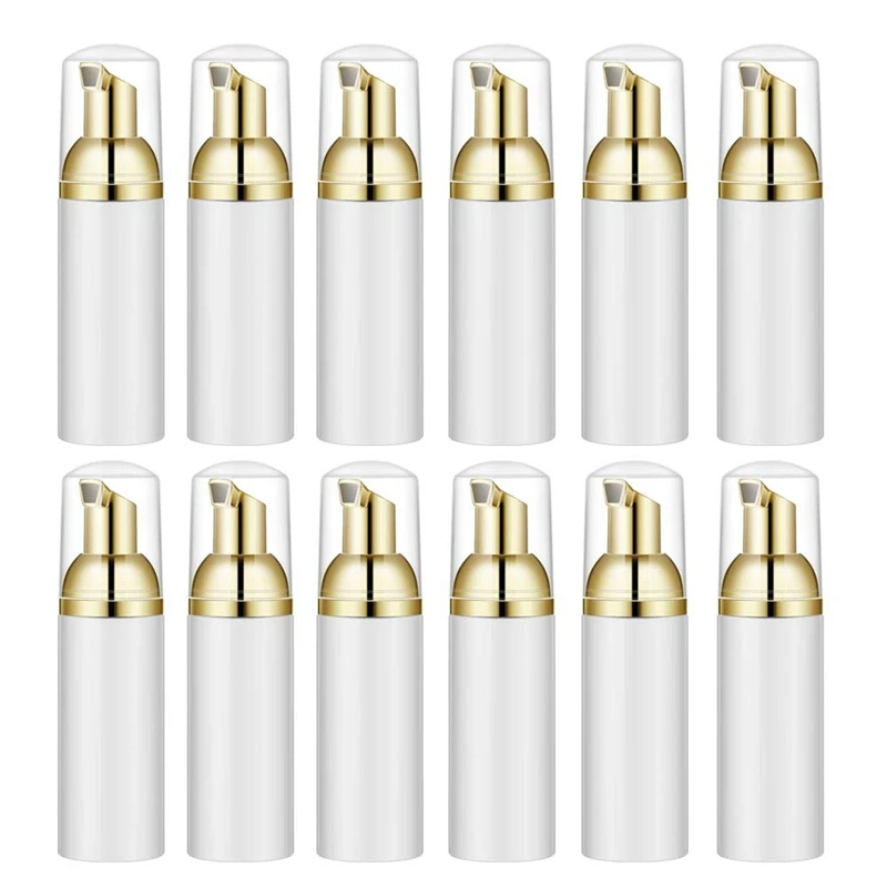 

50Ml Empty Bottles Travel Soap Bottles Plastic Foam Dispenser Bottles Foam Soap Pump Dispensers Cleaning,Travel 12Pcs