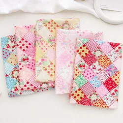 100% Cotton Poplin Printed Small Fresh Patchwork Fabric Hand Sewn Doll Clothes Costume Women Clothing Dress DIY Decoration Home