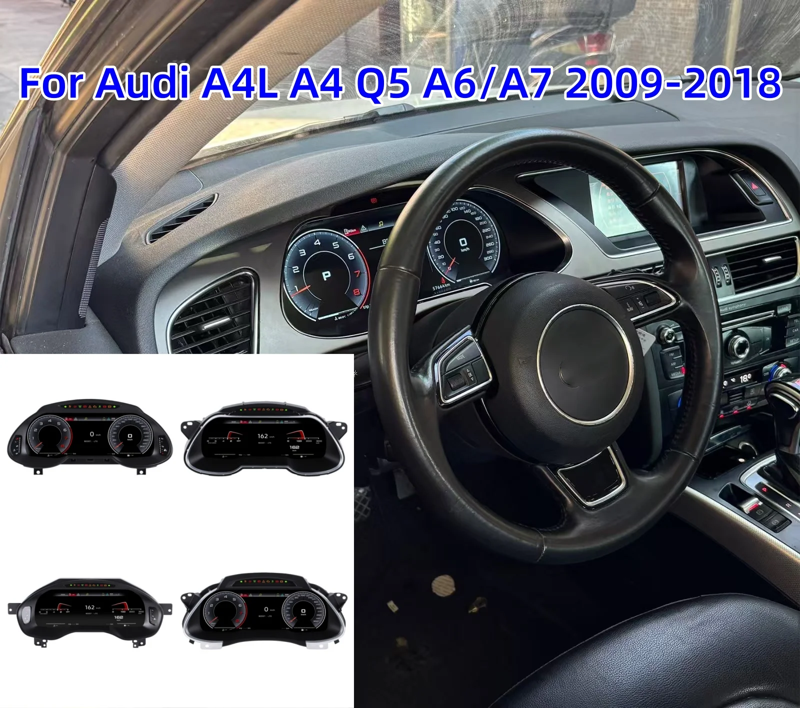 Digital Virtual Cockpit Instrument Cluster Speedometer LCD For Audi A4L A4 A6 A7 Q5 2009 2010-2018 Dashboard Panel Tachometer