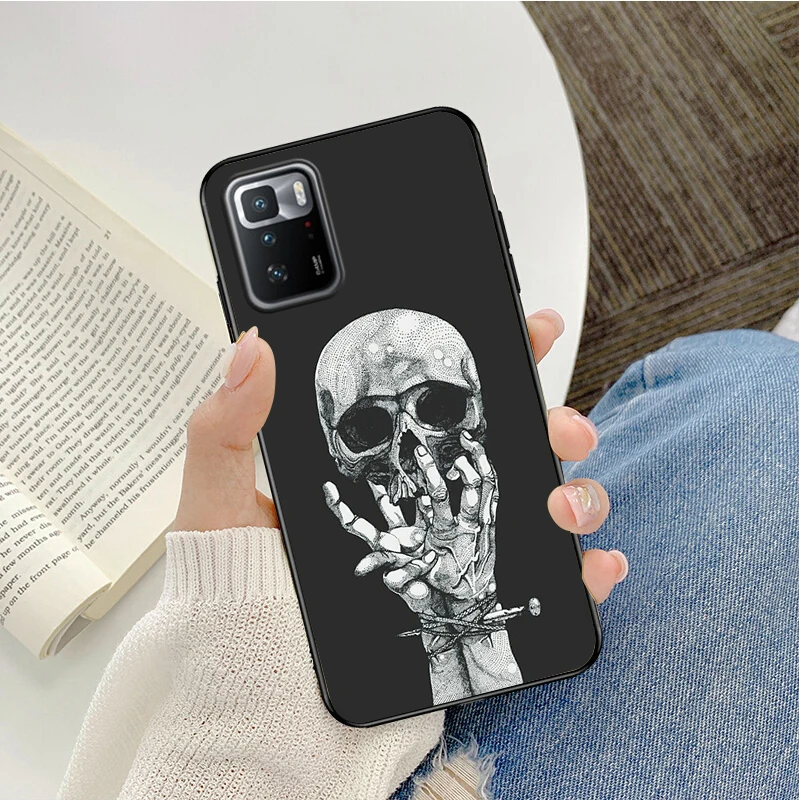 Skull Skeleton Tattoo Art Phone Case For Xiaomi Redmi note 13 12 Pro 11S 11 10 Pro 10S 12S Redmi 10 13C 9C