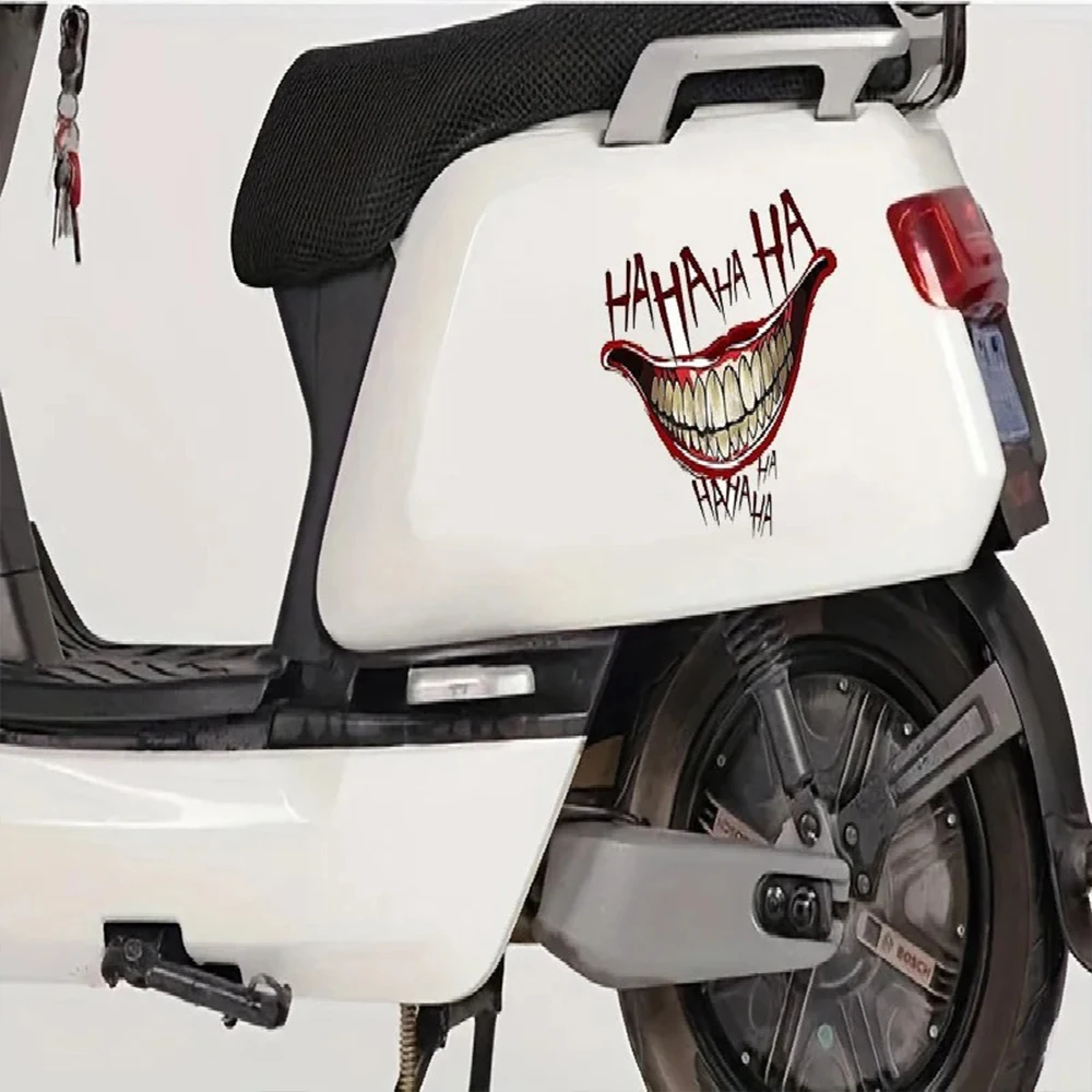 2PCS Clown Mouth HAHAHA Graffiti Stickers for Jeep Car Truck Van SUV Motorcycle Window Wall Cup Bumpers Waterproof Crafts Decals image 4