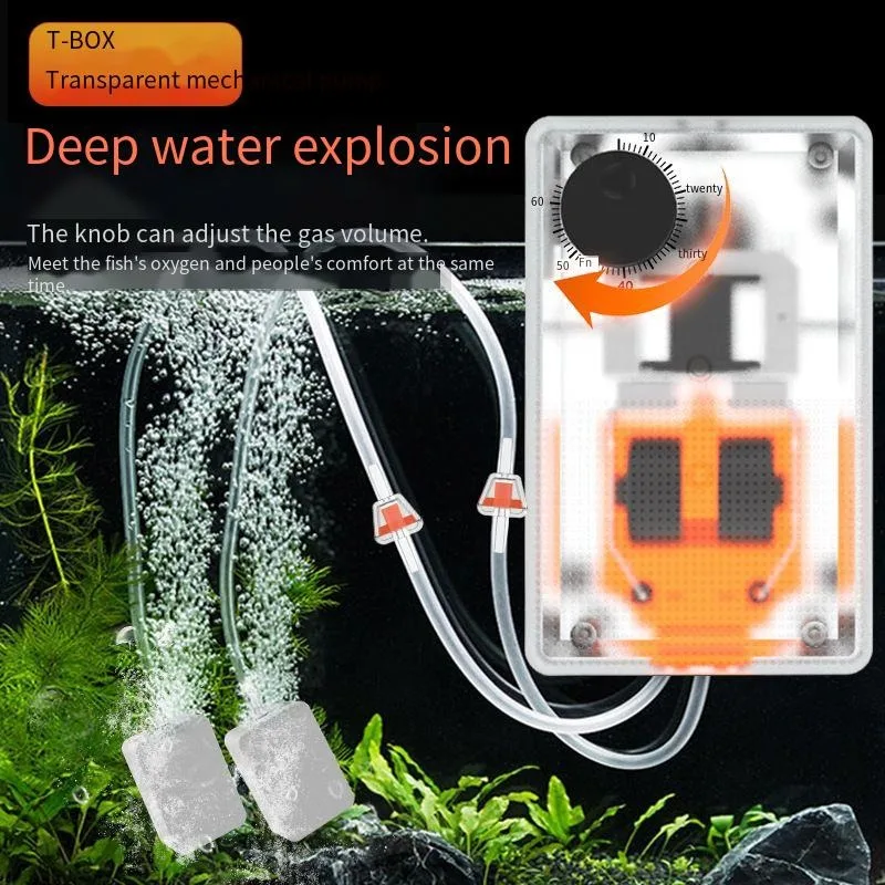

Mini Transparent Aquarium Air Pump Ultra Silent Aeration Device Compact Oxygen Supply Machine Energy Saving Fish Tank Breeding
