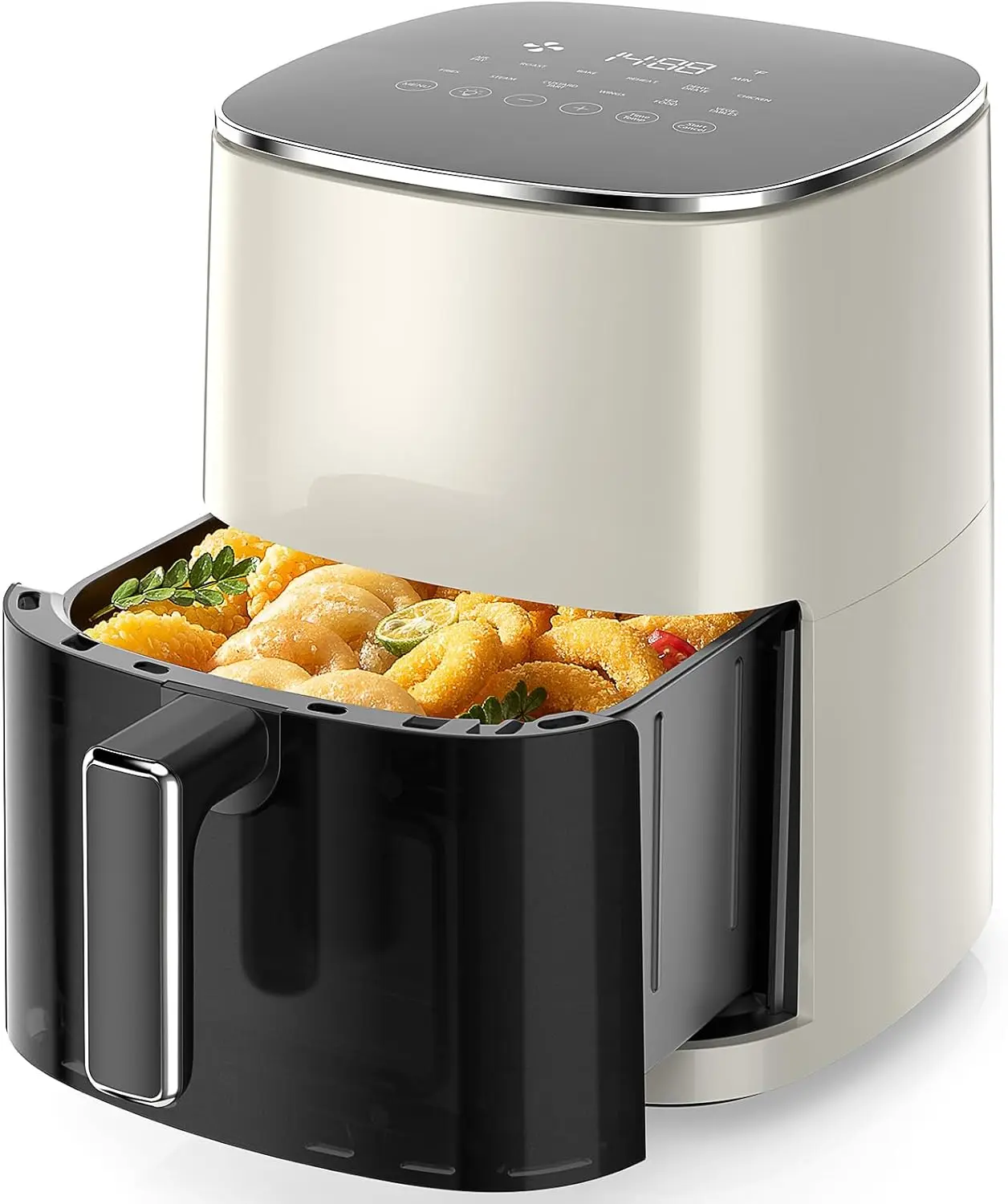 Family-Sized Square Air Fryer Oven 12-in-1, 6-Quart Capacity with Viewing Window, 400°F Rapid Air Crisp Technology for Roasting,
