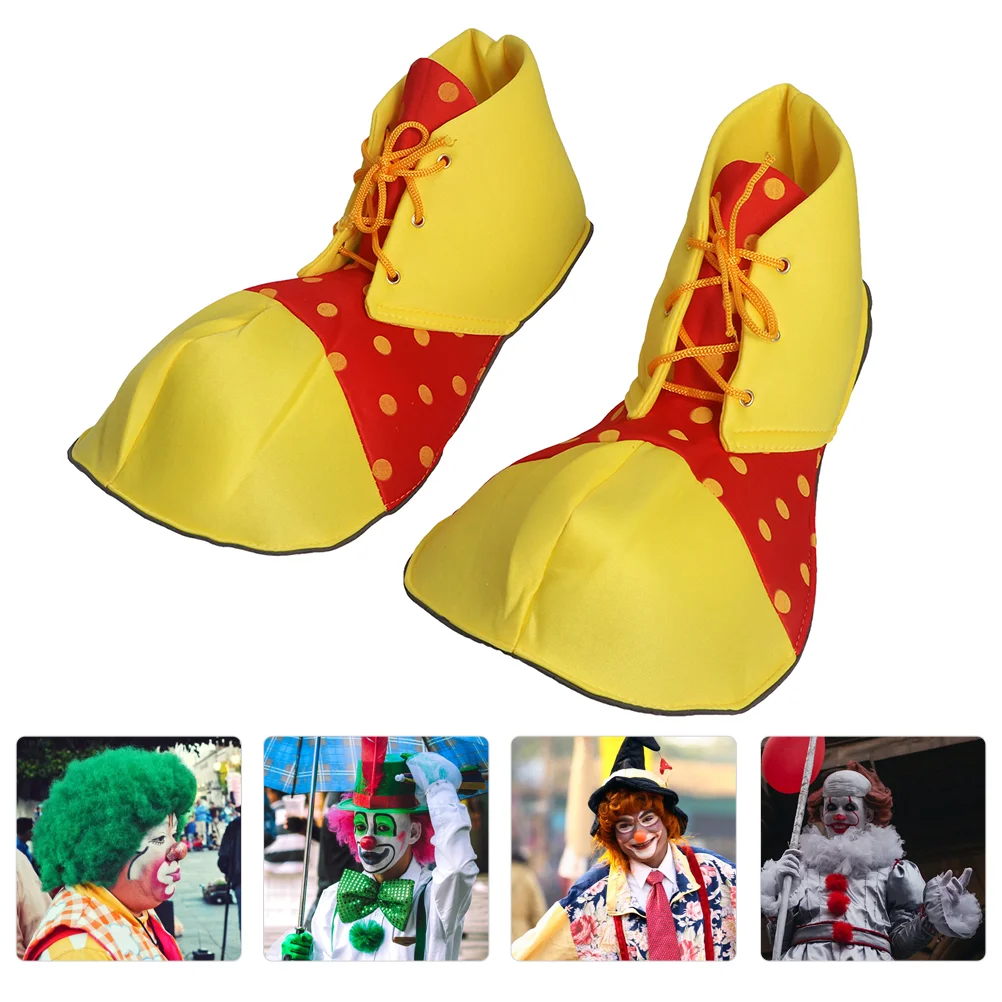 Scarpe da clown grandi Dot Costume di Halloween Scarpe da clown per donna Uomo (Taglia unica) scarpe da clown uomo adulto scarpe da clown donna