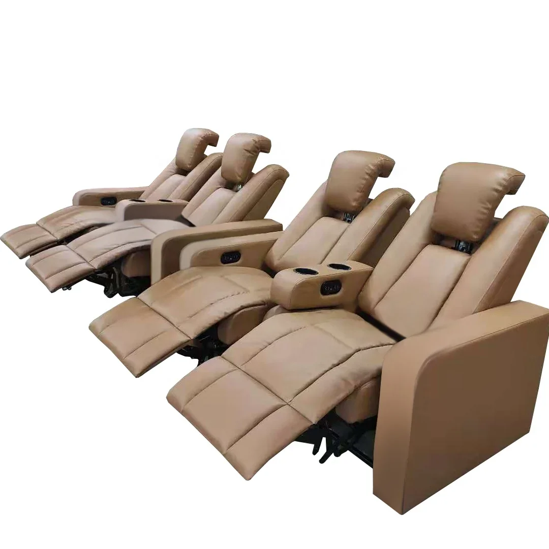 

Leather Power Headrest Luxury Sectional Electric Headrest Luxury Home VIP Movie Theater Cinema Recliner Sofa