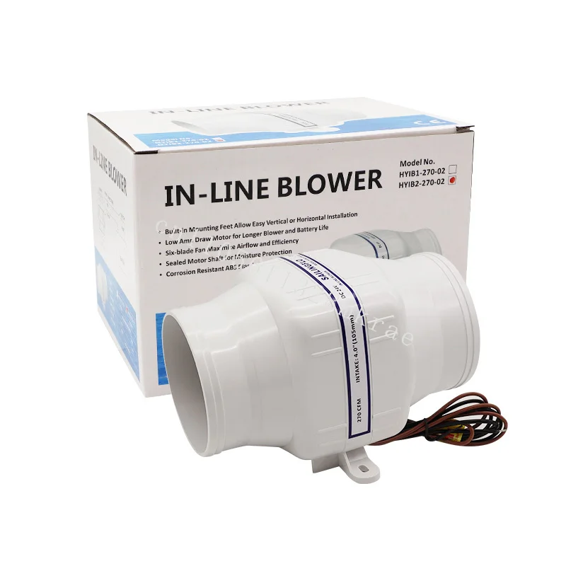 New 4 '24v Electric Blower Fan 270CFM Marine Inline Blower For Sale