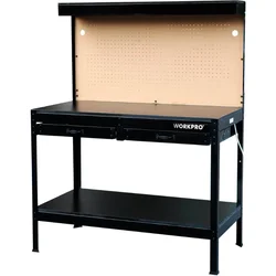 Multi Purpose 48in Workbench with Work Light 23.75 X 47.25 X 61.50 Inches  Home Organization and Storage