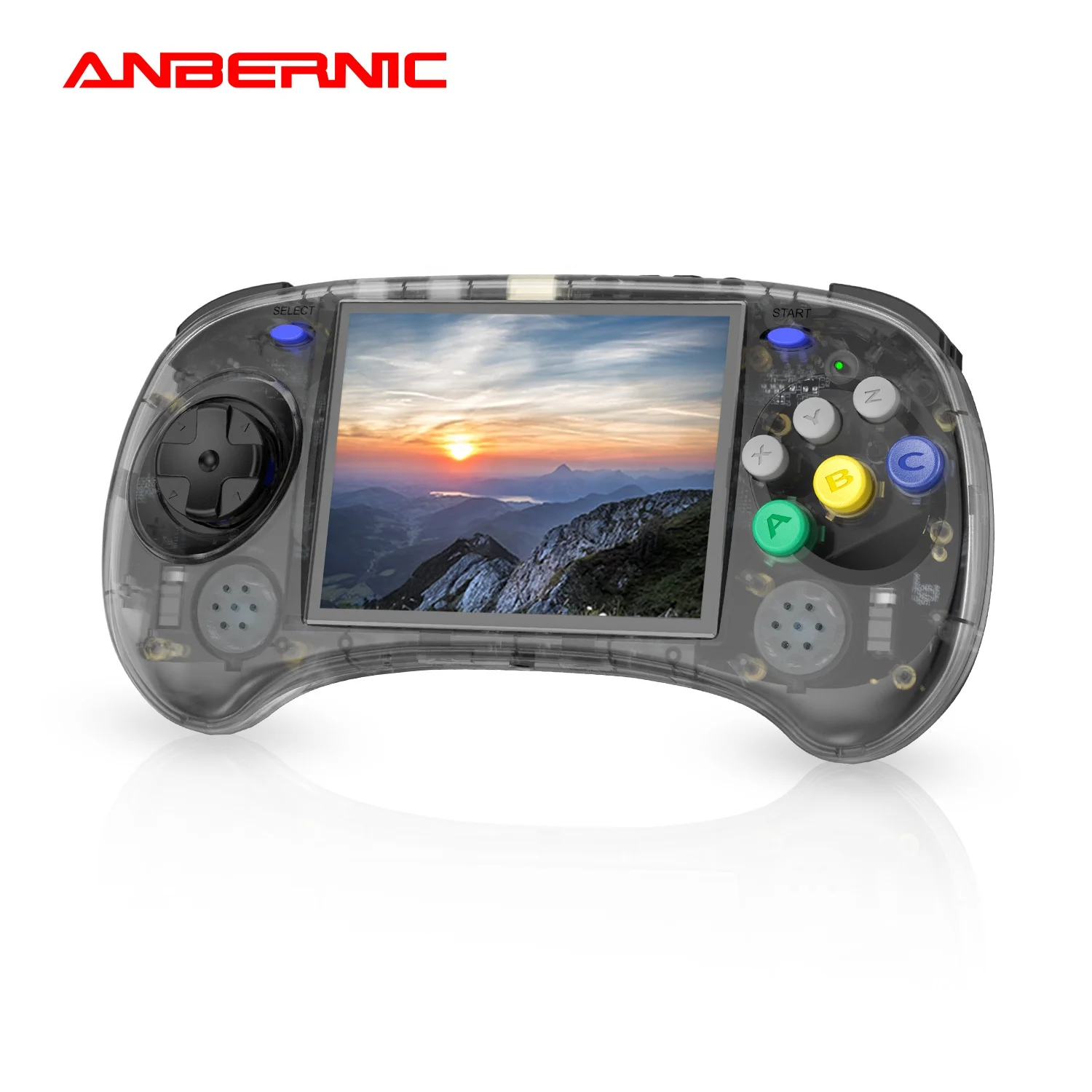 ANBERNIC RG ARC Single OS Wholesale MD SS Game Console Handheld Game Player 4.0 Inch IPS Screen Support Gamepad