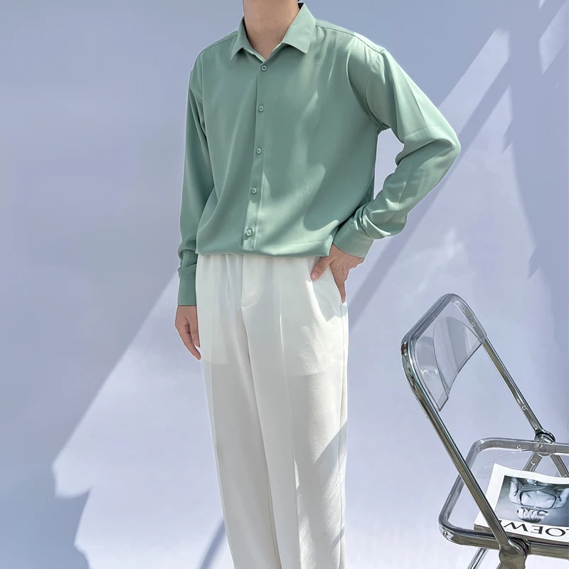 White Long Sleeved Shirt Men Fashion Social Mens Black Dress Shirt Korean Loose Casual Shirts Mens Office Formal Shirt M-2XL