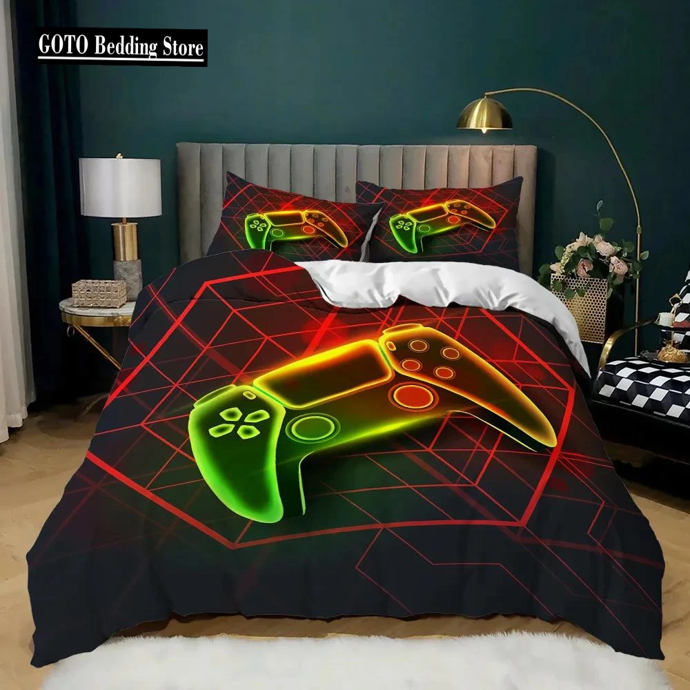 

Gamepad Controller Bedroom Bedding Sets for Boys Teen Gaming Duvet Cover Set Twin Size,Play Video Games Comforter Cover Bed Set