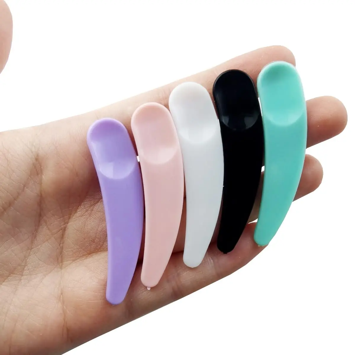 200 Uds Mini espátulas de maquillaje espátulas de máscara facial multicolor espátulas de cera de plástico cucharas de máscara para mezclar y muestreo