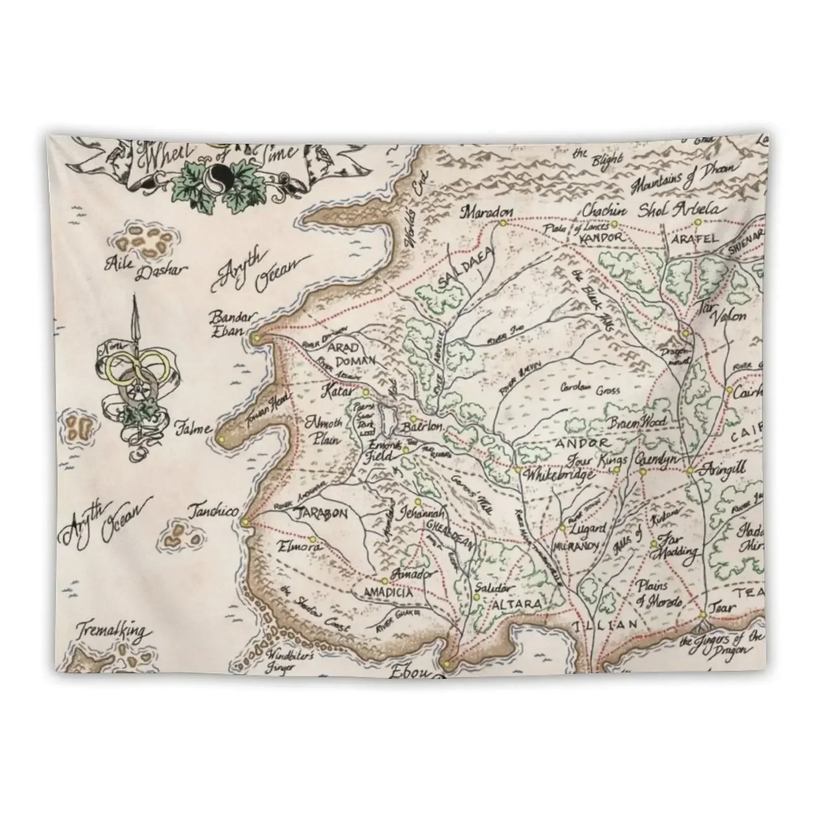 wheel of time map Tapestry Wall Hanging Wall Decoration Room Tapestry