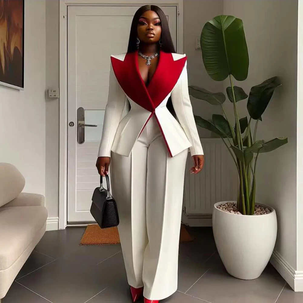 فساتين أم العروس الكلاسيكية سترات واسعة للحفلات الراقصة مخصصة من قطعتين سترة واحدة الصدر سراويل نسائية بدلات 2025