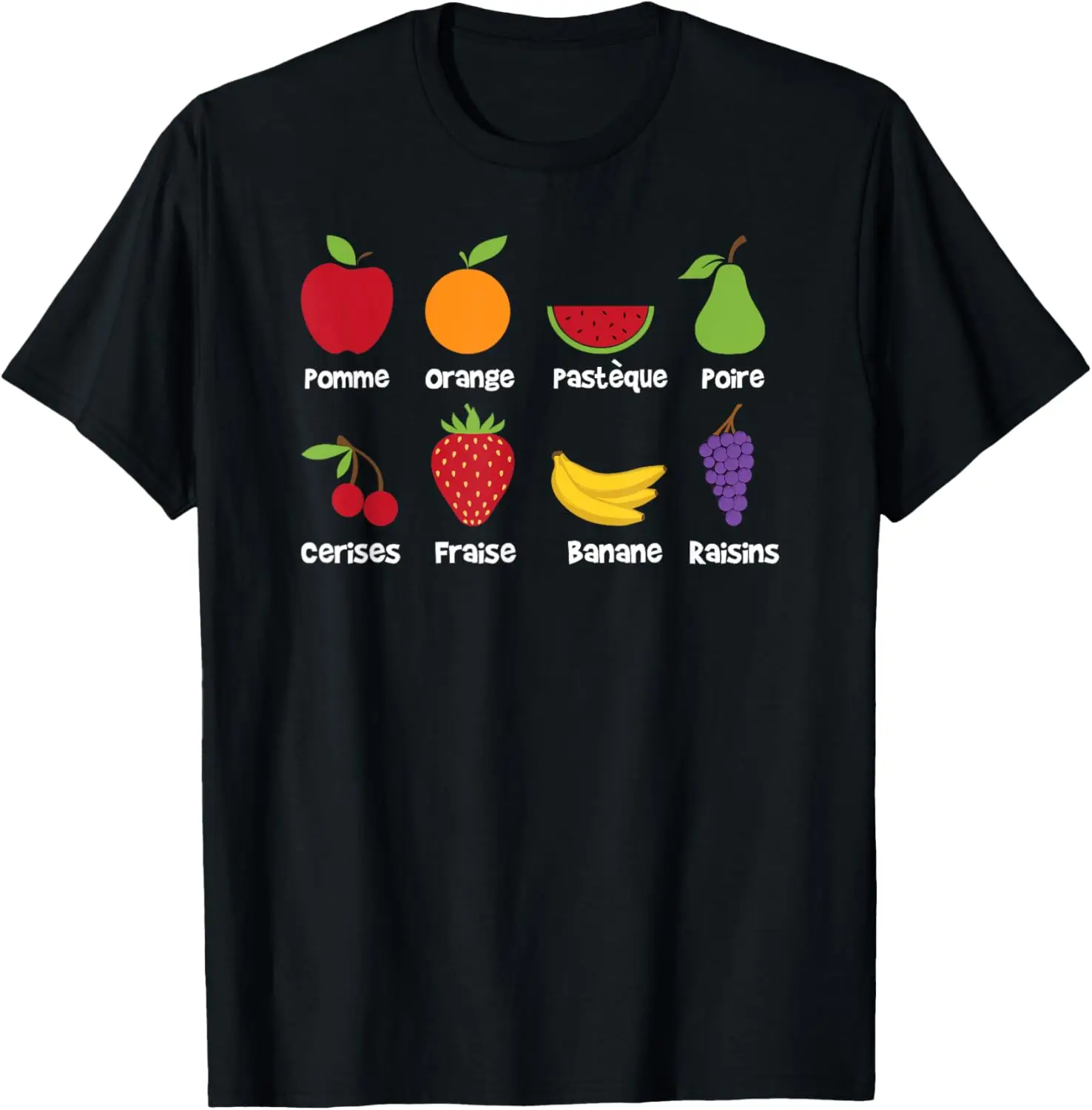 French Fruit Language Vocabulary Proud France Cool T-Shirt