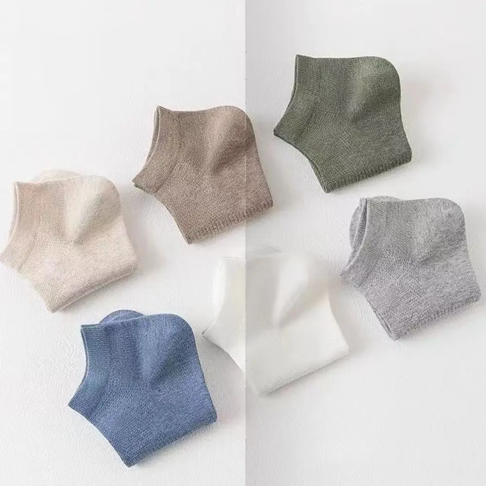 

12 Pairs/Set Breathable Men's Summer Socks Sweat Absorbing Odor Proof Mesh Short Socks Thin Quick Dry Man Boat Socks Women/Men