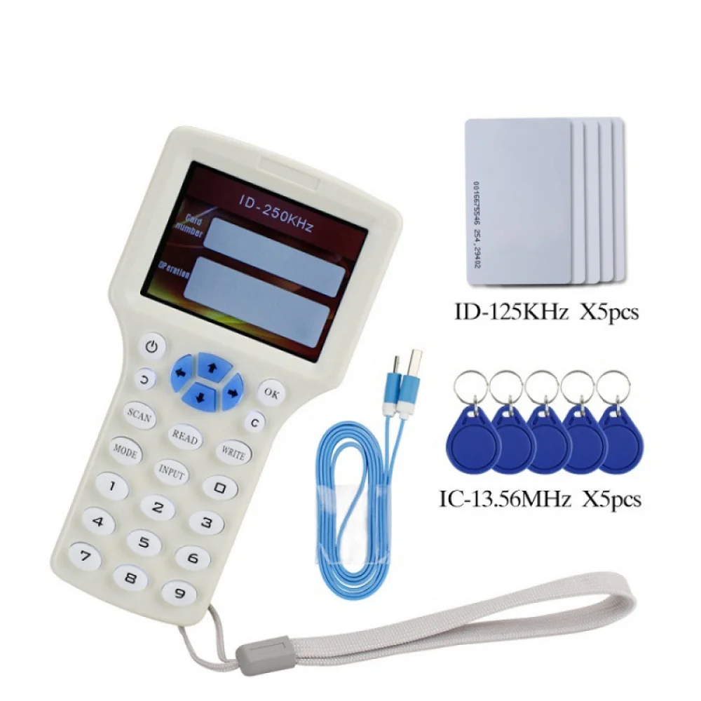NFC Card Copier Duplicator 10-Frequency Programmer Card RFID Reader Writer for Electronic Components