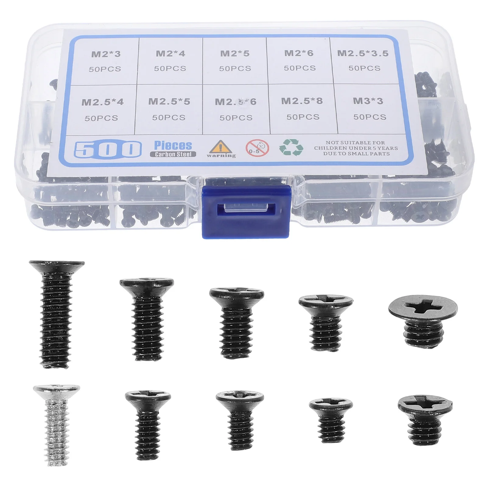 

1 комплект винтов с потайной головкой для ноутбука, винты с плоской головкой, M3, углеродистая сталь, компьютерные принадлежности, прочный ассортимент для материнской платы