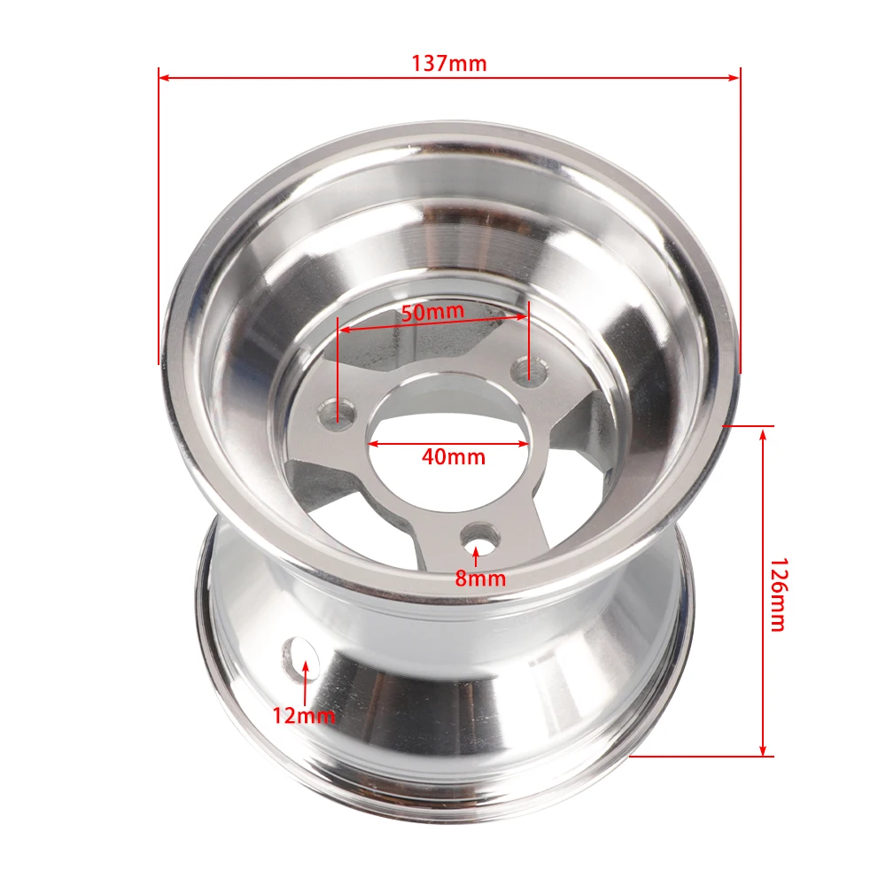 Universal Motorcycle Go Kart 5 Inch Wheel Rim Hub Parts 10x4.50-5 For Karting Beach ATV UTV Buggy Quad Bike Dirt Pit Bike Parts