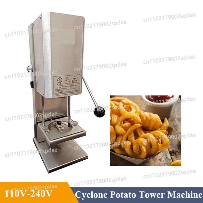 Commercial Electric Spiral Potato Slicer Stable Twisted French Fries Processing Equipment For Snack Shop