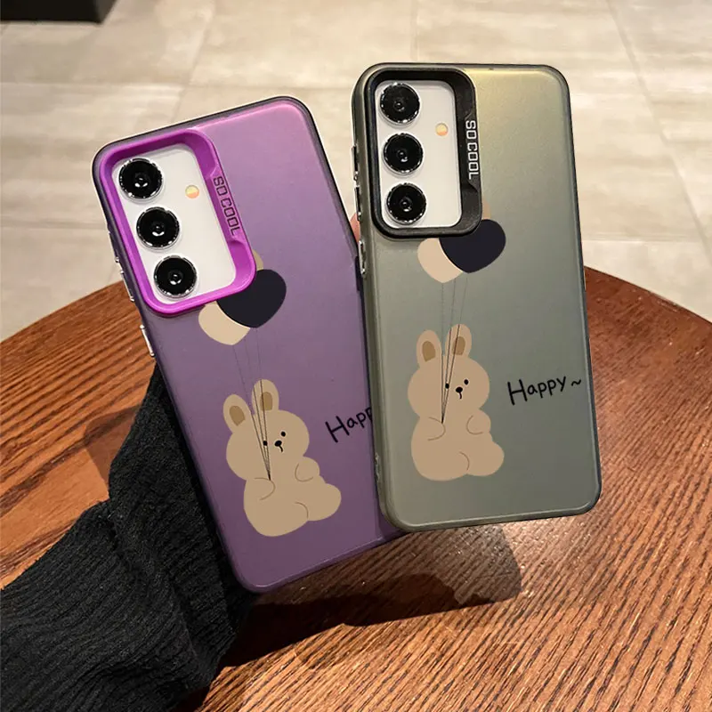 For Samsung Galaxy A13 14 15 20 21 22 23 25 31 33 34 35 5G 50 51 52 53 54 55 70 71 72 4G Colorful Soft Phone Case Balloon Rabbit