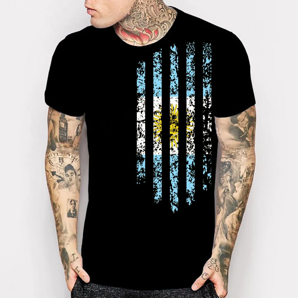 

Argentina Flag T Shirts New Summer Fashion Men's Tops Fitness Short Sleeve Casuals Shirt Asia Size S M L XL XXL XXXL